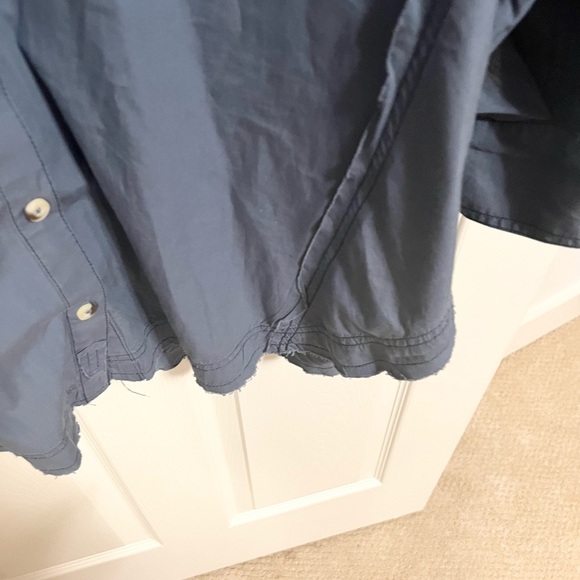 We The Free free people Happy Hour Solid Poplin Top in blue cotton - Picture 7 of 12